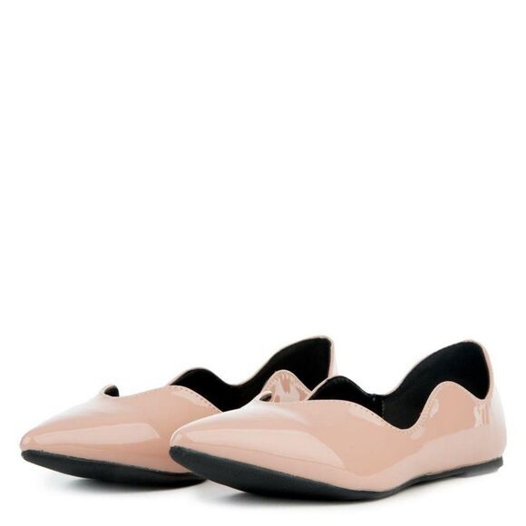 Funky Fun Pointy Toe Patent Flats Women's Shoes - Picture 3 of 6